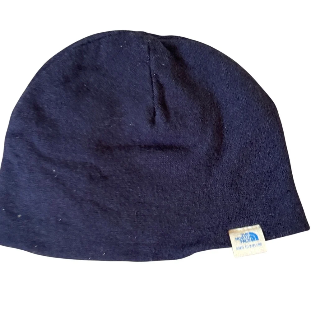 The North Face Infant Moose Applique Beanie‎ Hat Navy 0‑6M Baby Outdoor